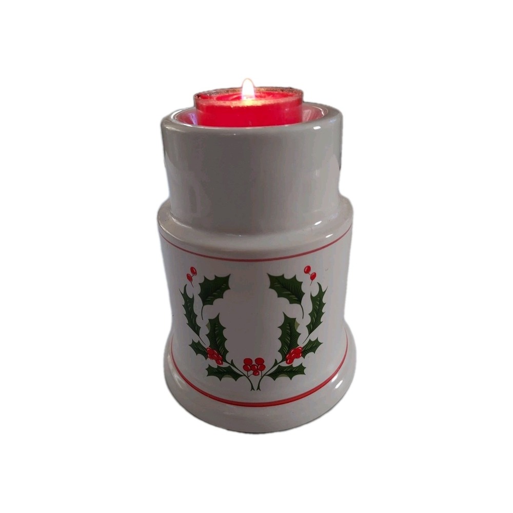 Vintage Classique Christmas Hurricane Lamp.. BASE ONLY No Globes